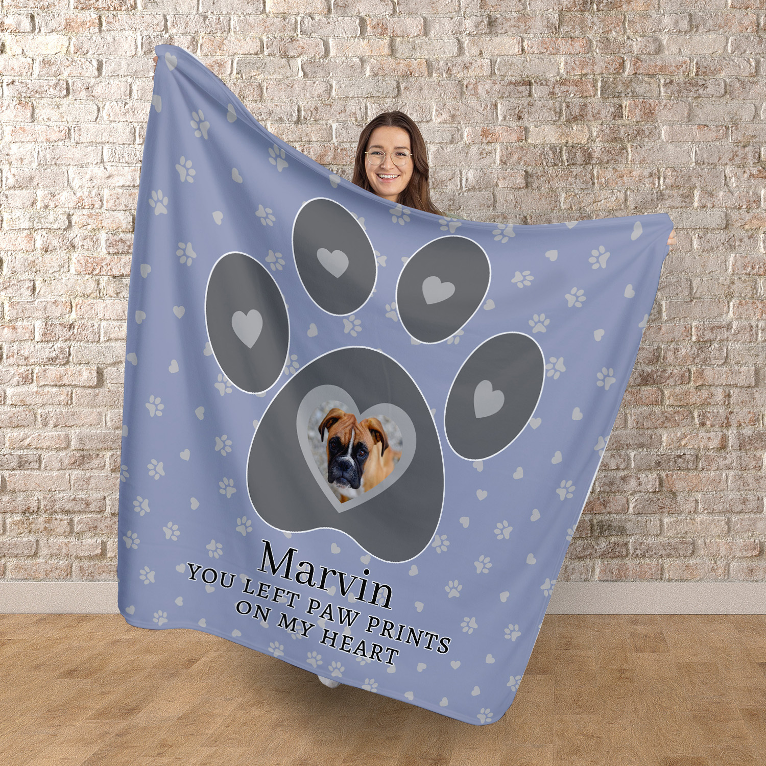 Pet Memorial Blanket - Personalized Photo Fleece Gift