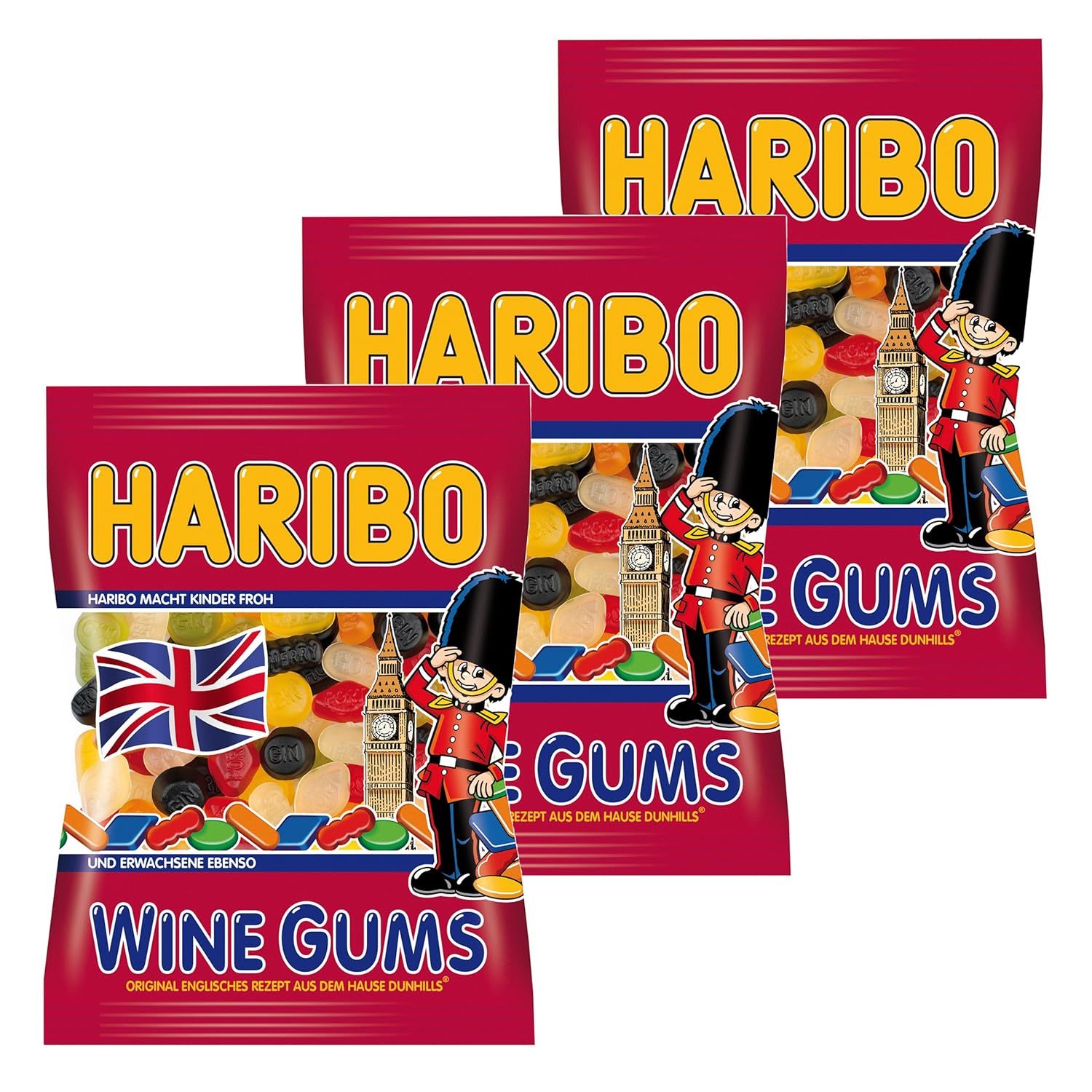 Haribo Wine Gums 3 X 175g
