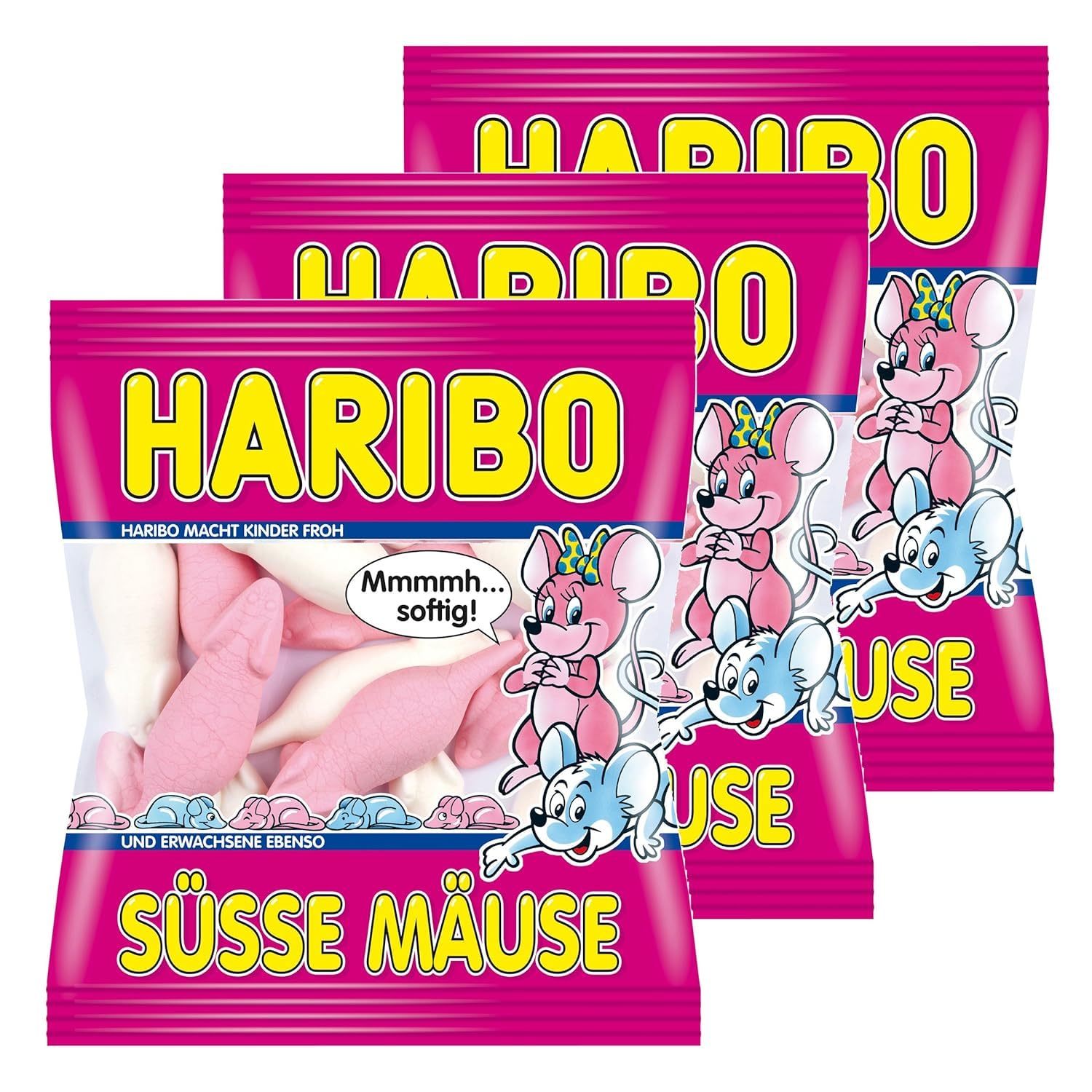 Haribo Sweet Mice 3 X 175g