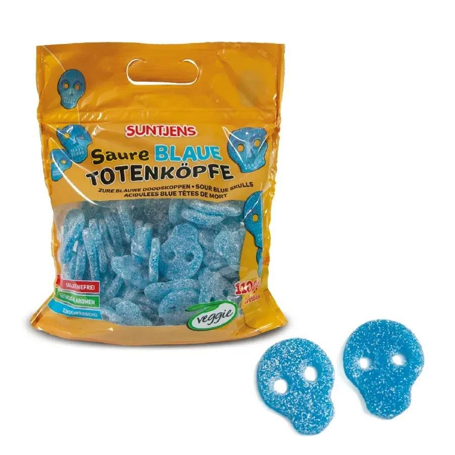 A Thousand 100g Veggie Fruit Gum In Doypack With Sour Blue Shapes (100pcs)