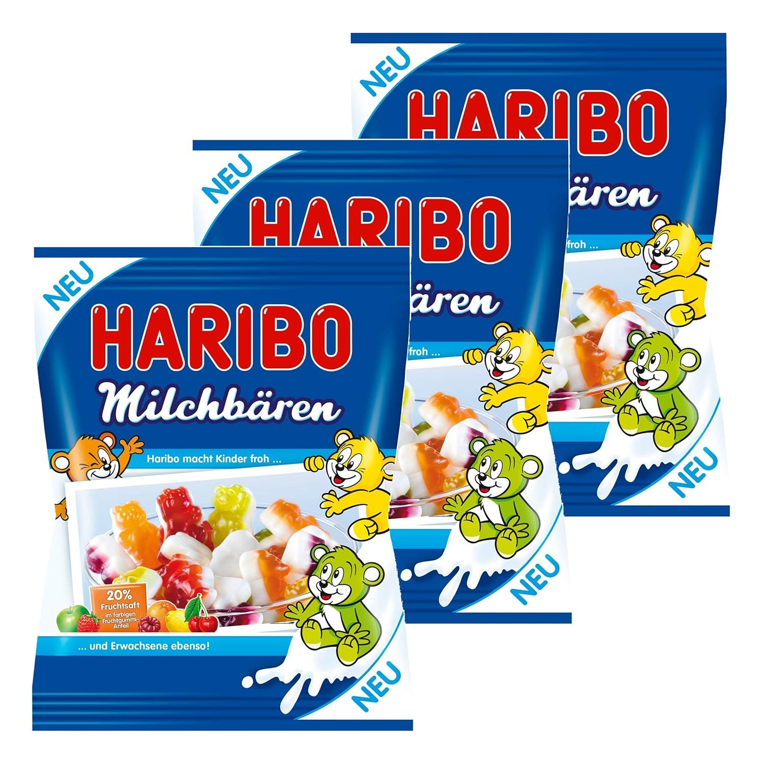 Haribo Milk Bears 3 X 160g