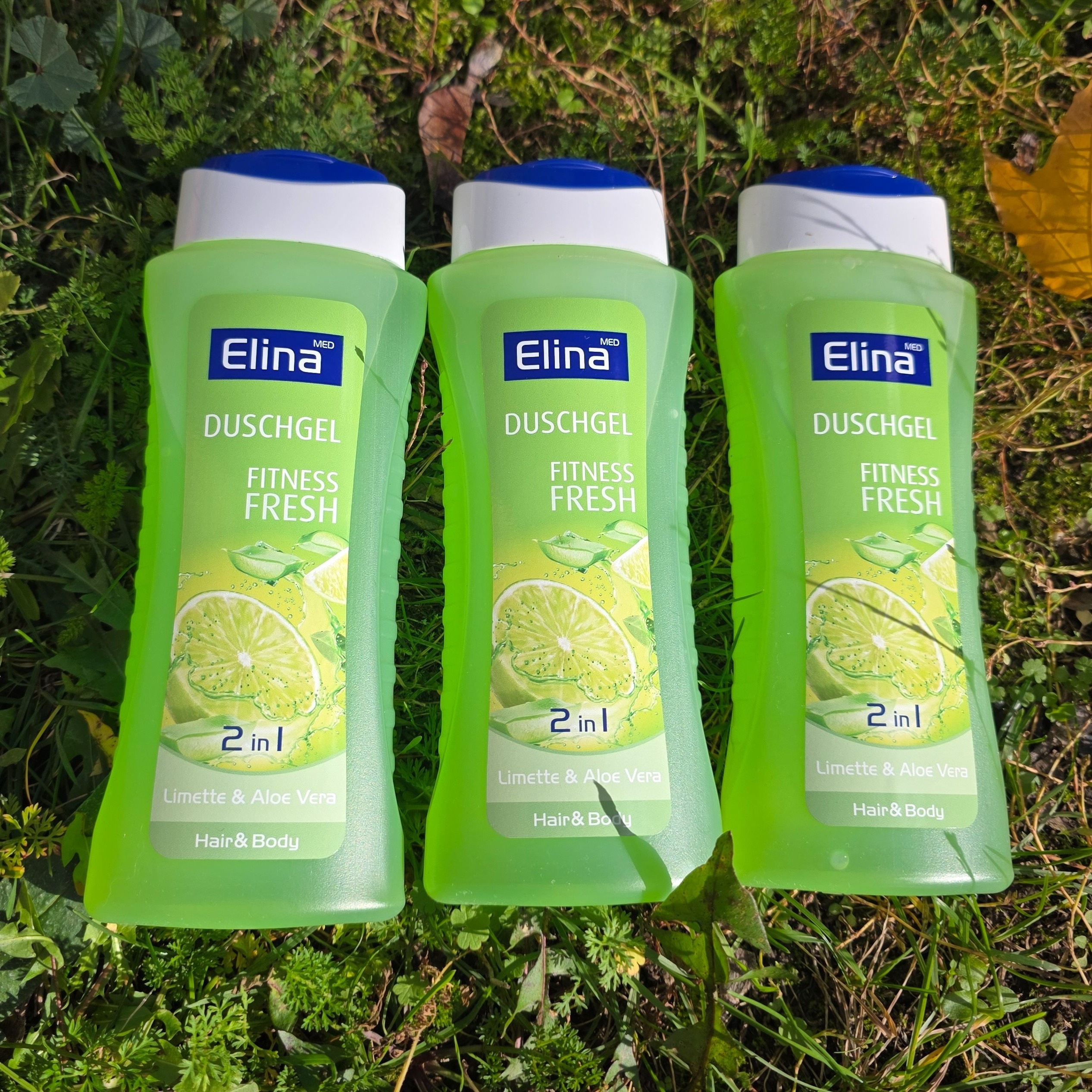 Elina Lime & Aloe Vera Shower Gel 3x300 Ml, Green Fitness Shower Gel With The Nourishing Of The Aloe Vera Plant And Scent Of Lime In A Unique Blend