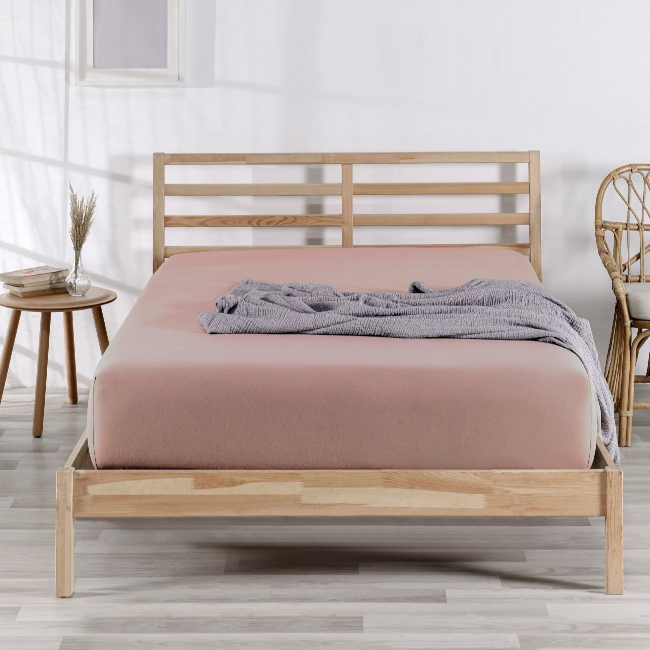 Stretch Bed Sheet, 100%, Comfortable Stretch Bed Sheet, Suitable For Mattresses Up To 25 Cm Height