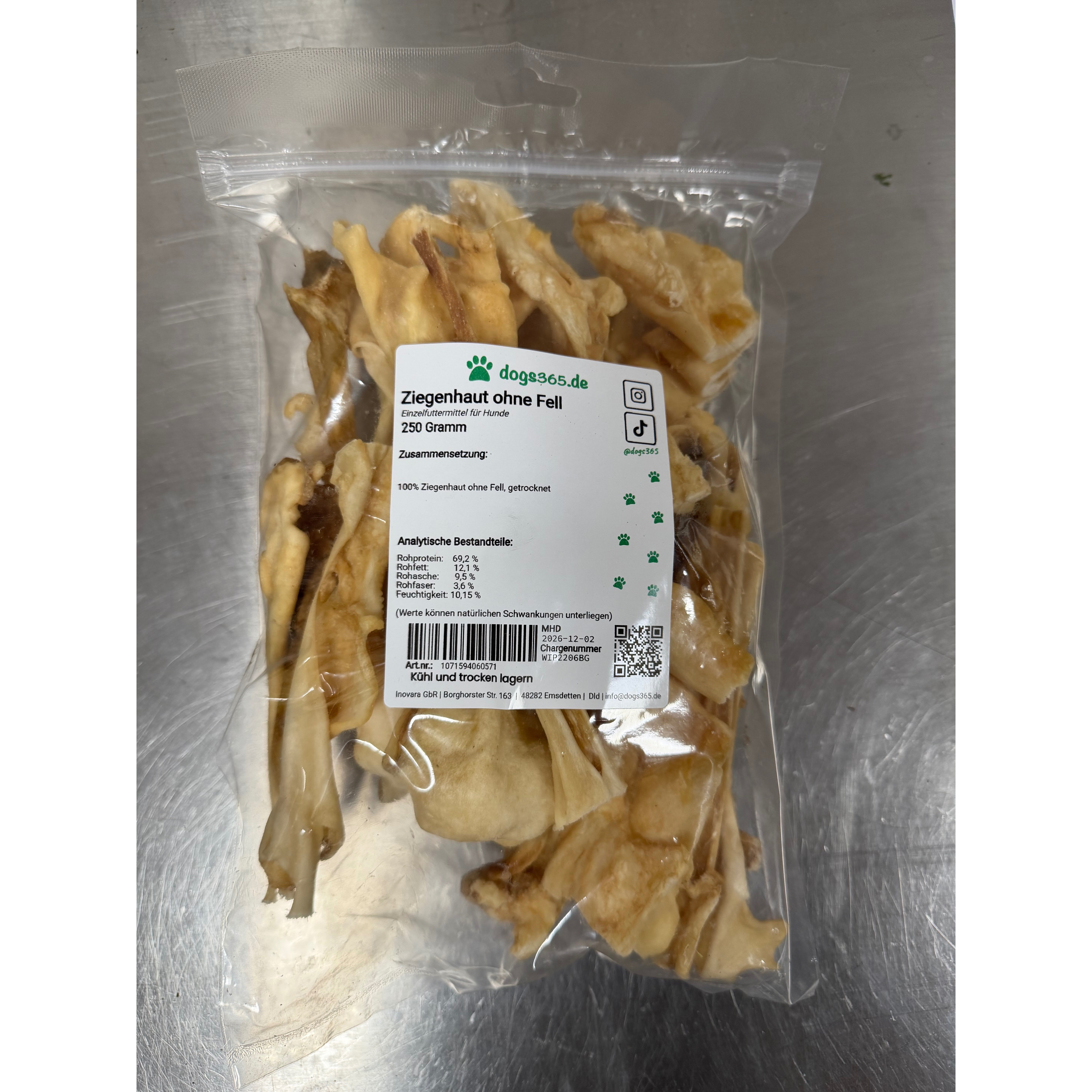 Goat Skin Without Fur 250 Grams