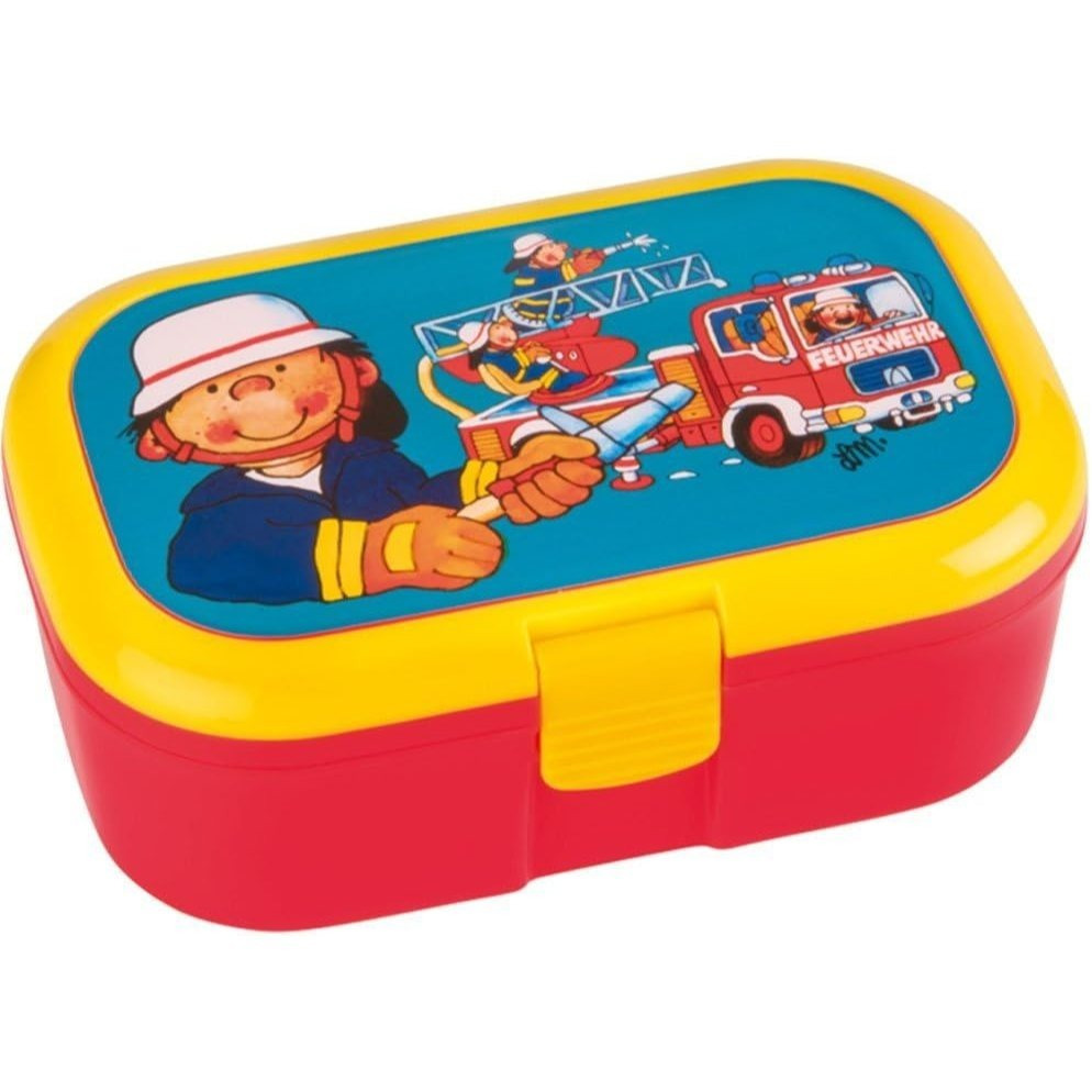 Lunchbox * Firefighting Man * With Fire Theme For Kids | Lunch Box With Removable Fruit And Vegetable Compartment For School Children