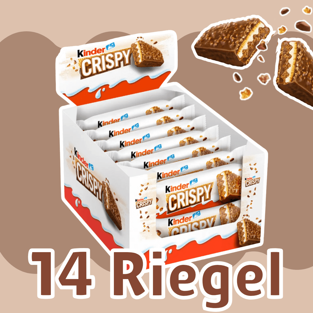 14x Kids Crispy – Crunchy Chocolate Biscuit Snack In Multipack – 14x34g
