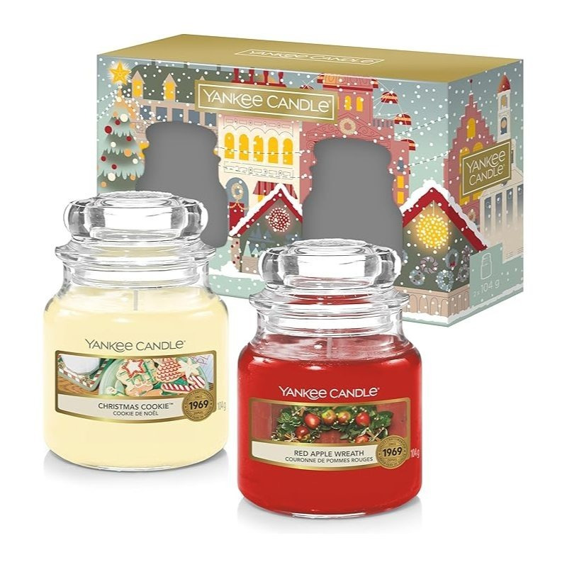 TEMU Candle Christmas Scented Jar Candles Gift Set – 2 Small Festive Holiday Candles With 30-hour – Winter Home Fragrance, Seasonal Aromatherapy,
