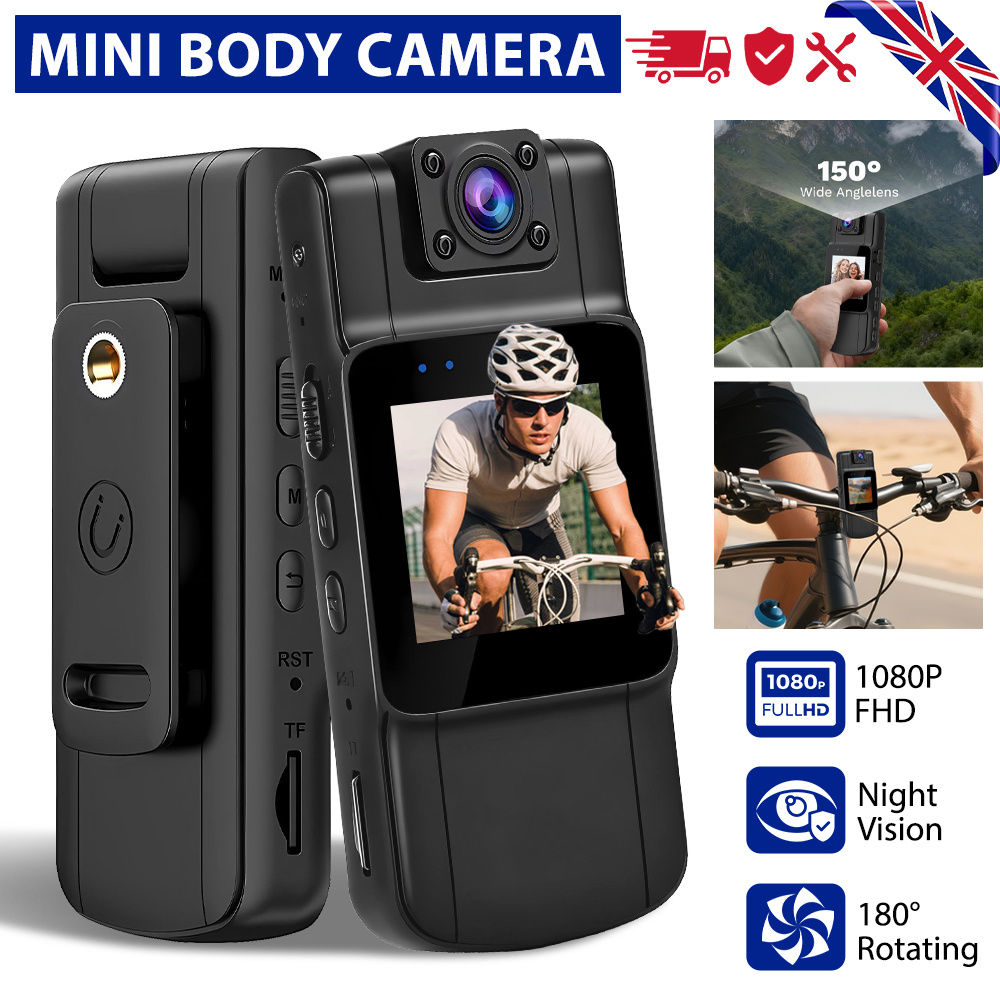 1080P HD Body Camera, Portable Pocket Camera with Night Vision