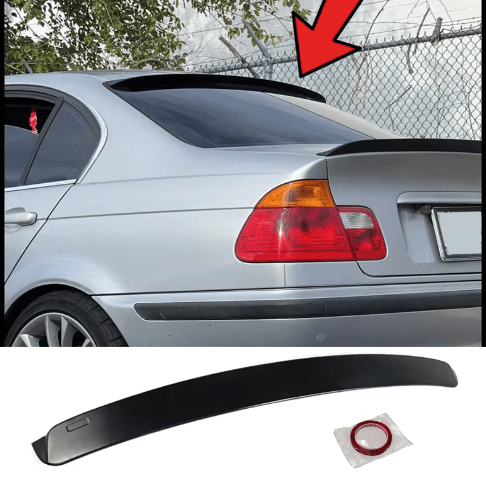For E46 1998-2006 Sedan Rear Roof Spoiler Gloss Abs Plastic Wing Enhances & Style | High-quality Exterior Upgrade