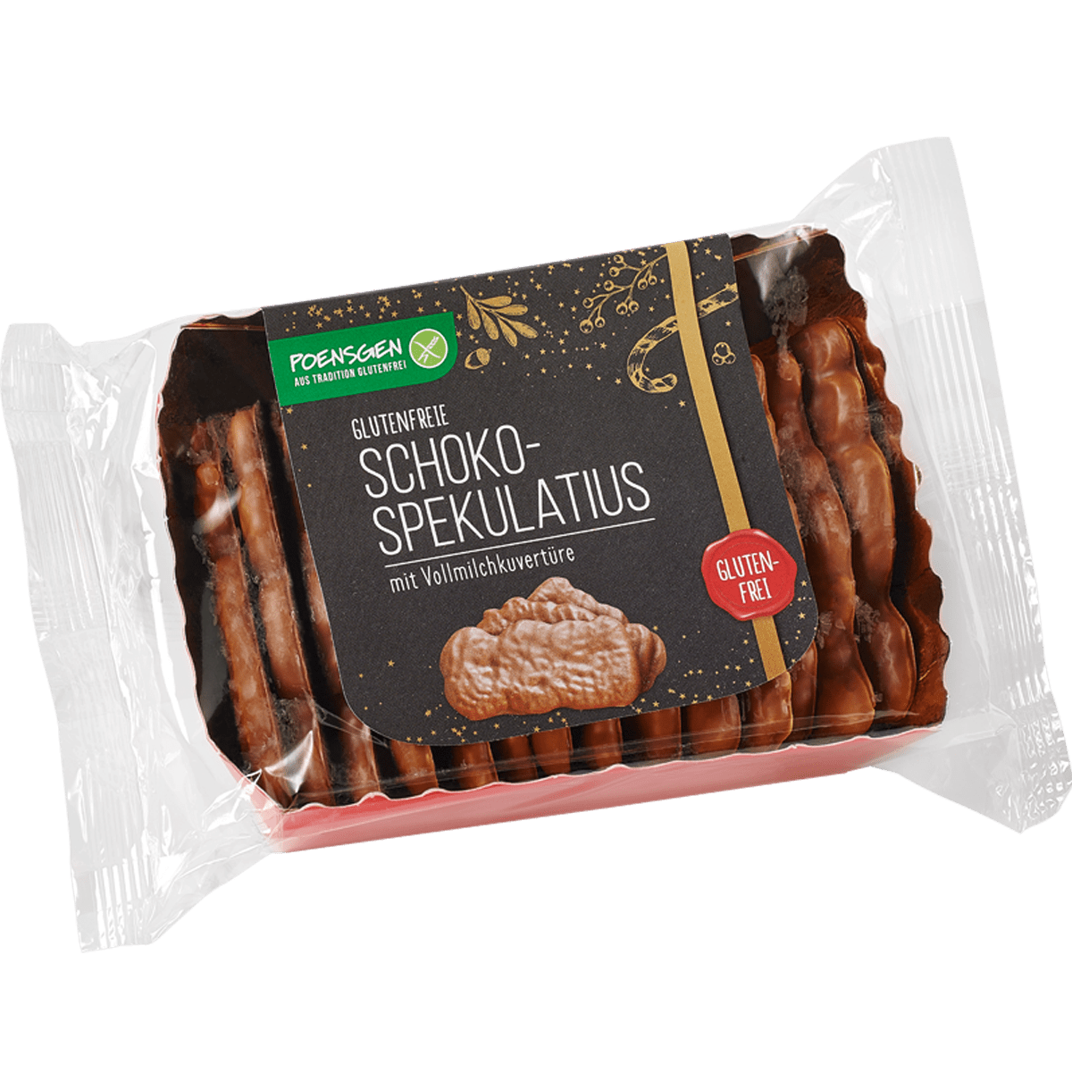 Image of Poensgen Chocolate Speculoos Gluten-free With Whole Milk Coating 175g