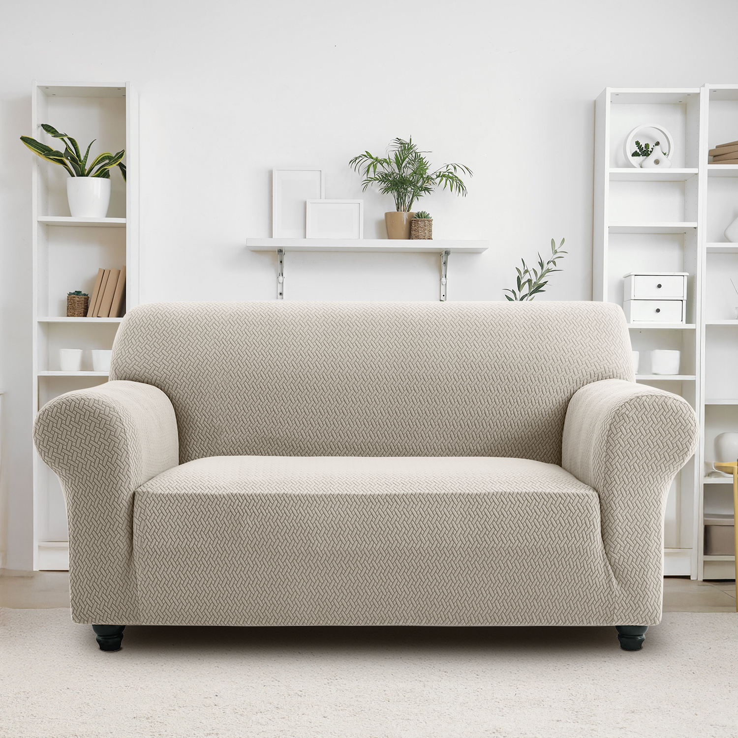 TEMU 1pc Spandex Sofa Cover, High Stretch Polyester Spandex Sofa Cover, 1/2/3 Seater Polyester Sofa Protector Anti-scratch, Machine Washable,