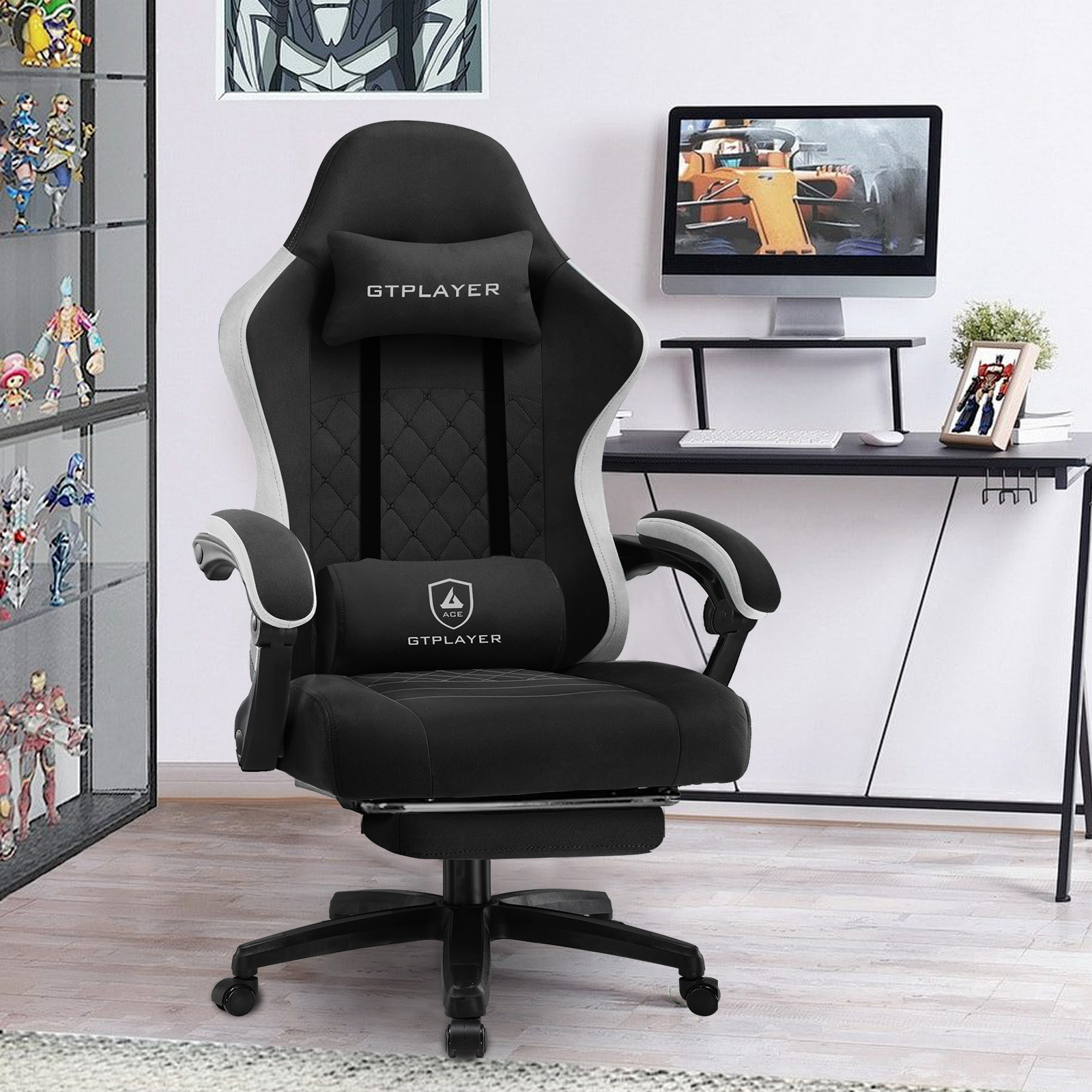 Ergonomic Gaming & Office Chair With Extendable Footrest – Perfect For Long Gaming And Home Office – Breathable And Comfortable