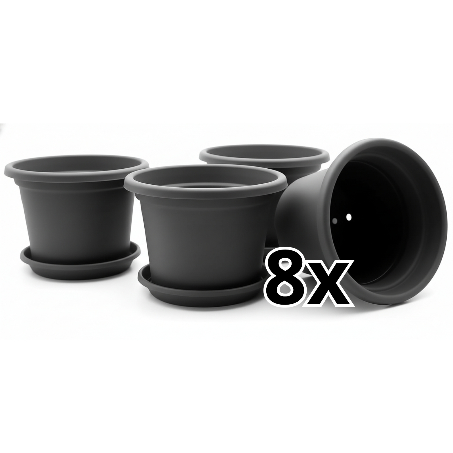 E-shop Blumentöpfe mit Untersetzer Set a ø 30 cm Blumentopf