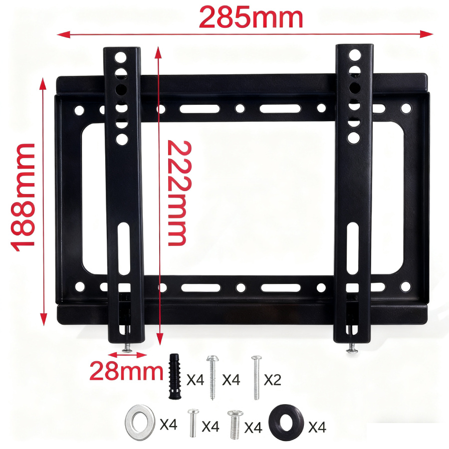 TEMU Soporte de montaje en pared para TV, soporte de TV, gran capacidad de carga, resistente y adecuado para televisores de 15 a 42 pulgadas, 14 a 55