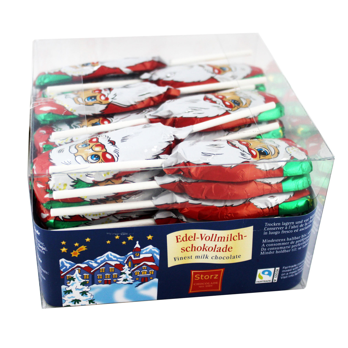 Image of Storz Christmas Man Lolly Made Of Whole Milk Chocolate 50pcs 750g