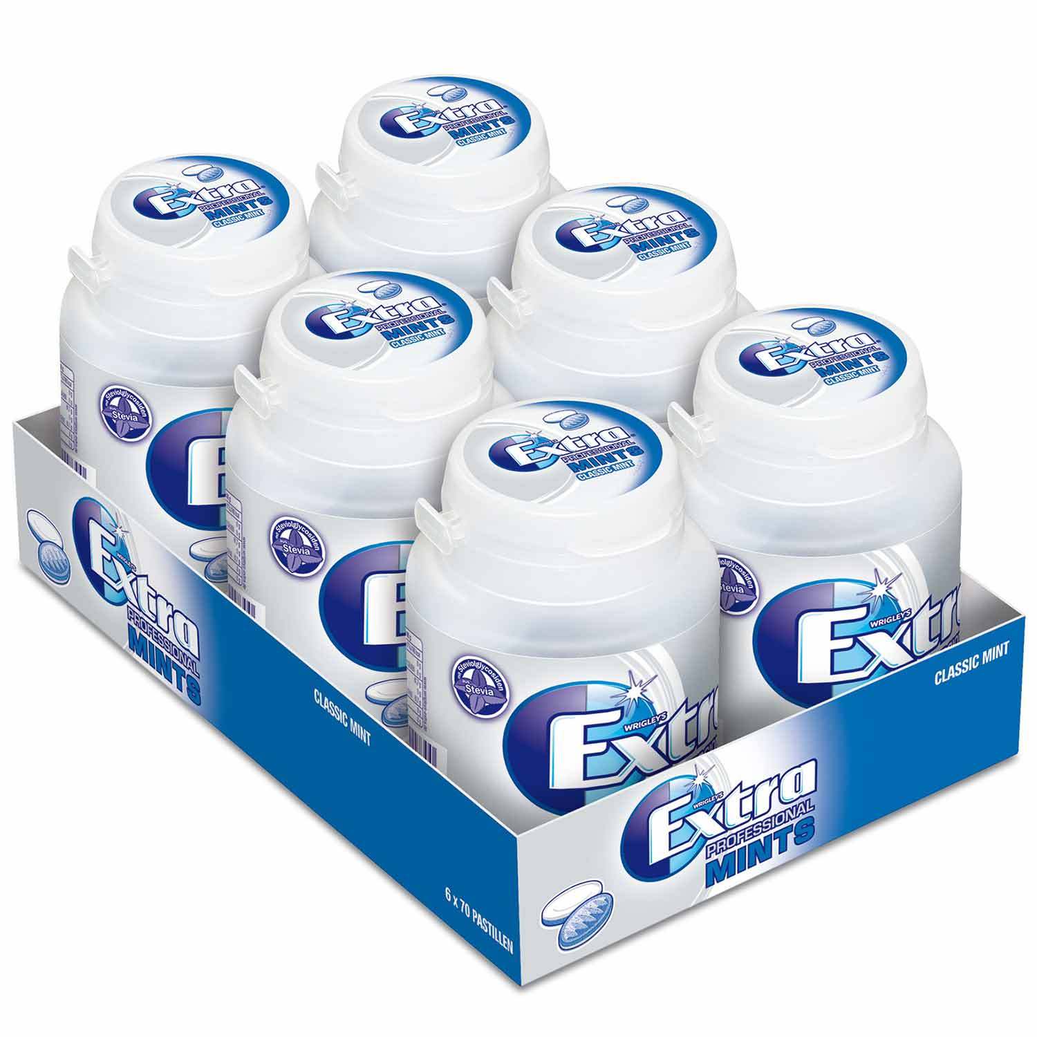 Extra Professional Mints Classic Mint (6 X 70 Lutsch-pastillen)