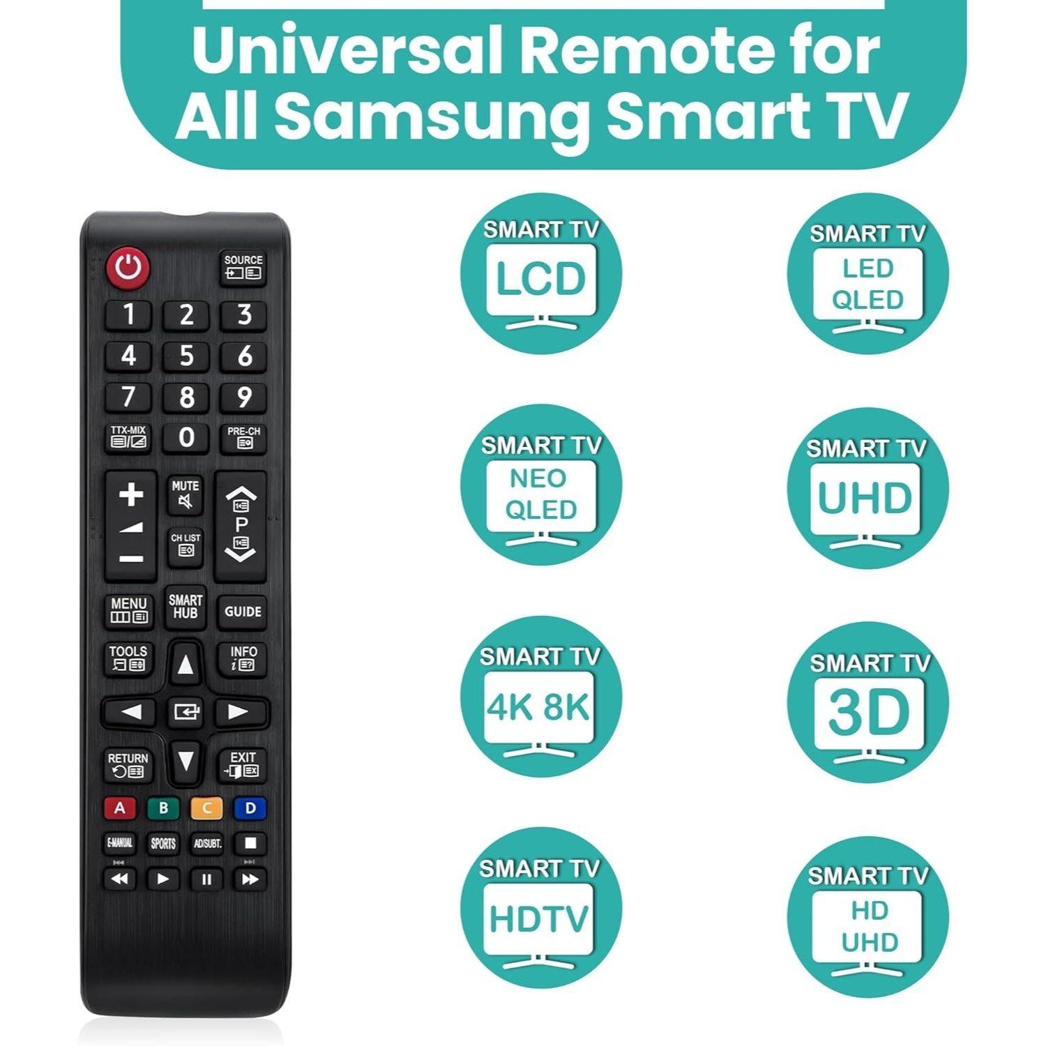 Universal Replacement Remote Control for Samsung TVs