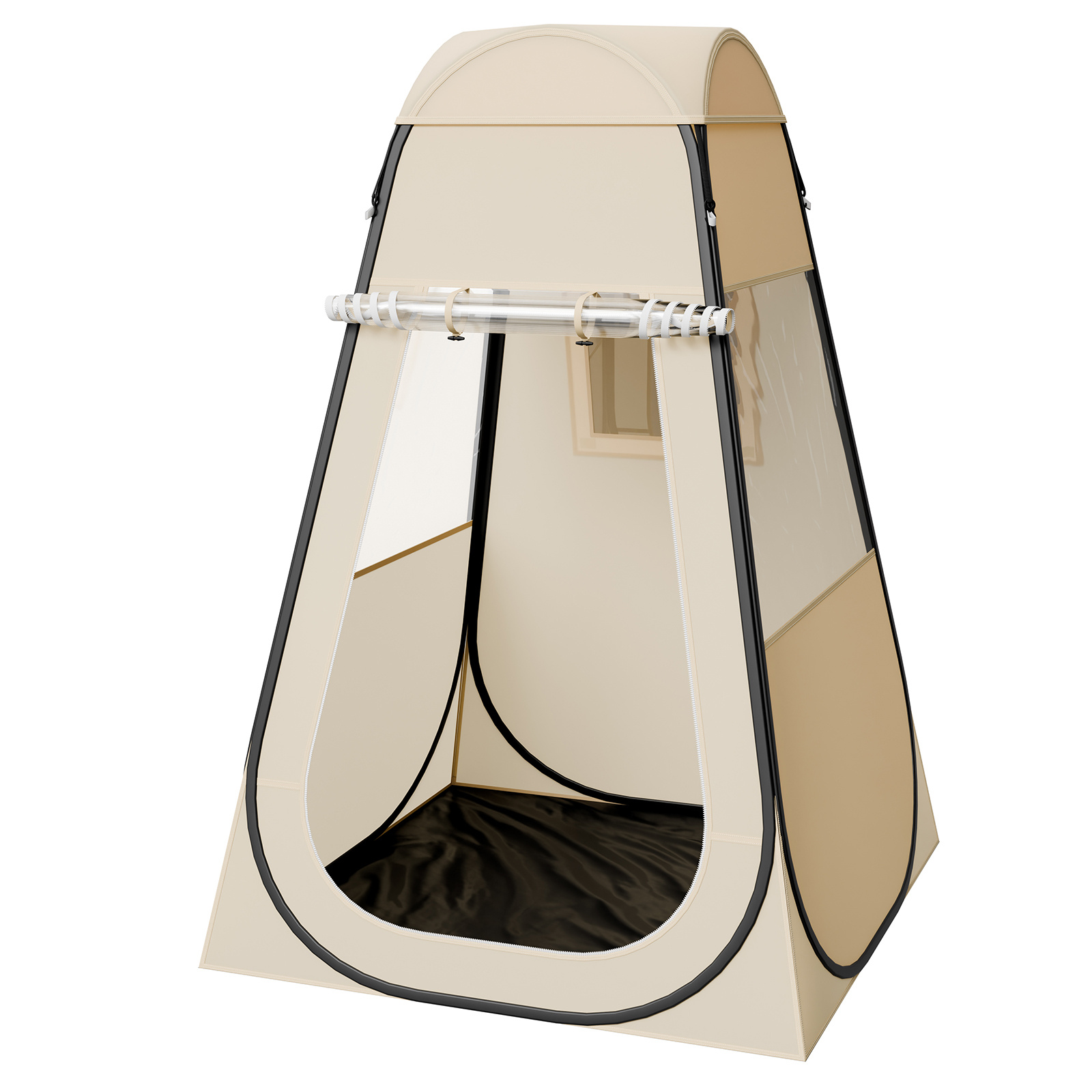 Image of Vevor Pop Up , 47x47 In Clear Bubble Tent For 1 Person, Outdoor Pod With Floor Mat & Top Cover, Dome Tents Camping Shelter For Events Fishing