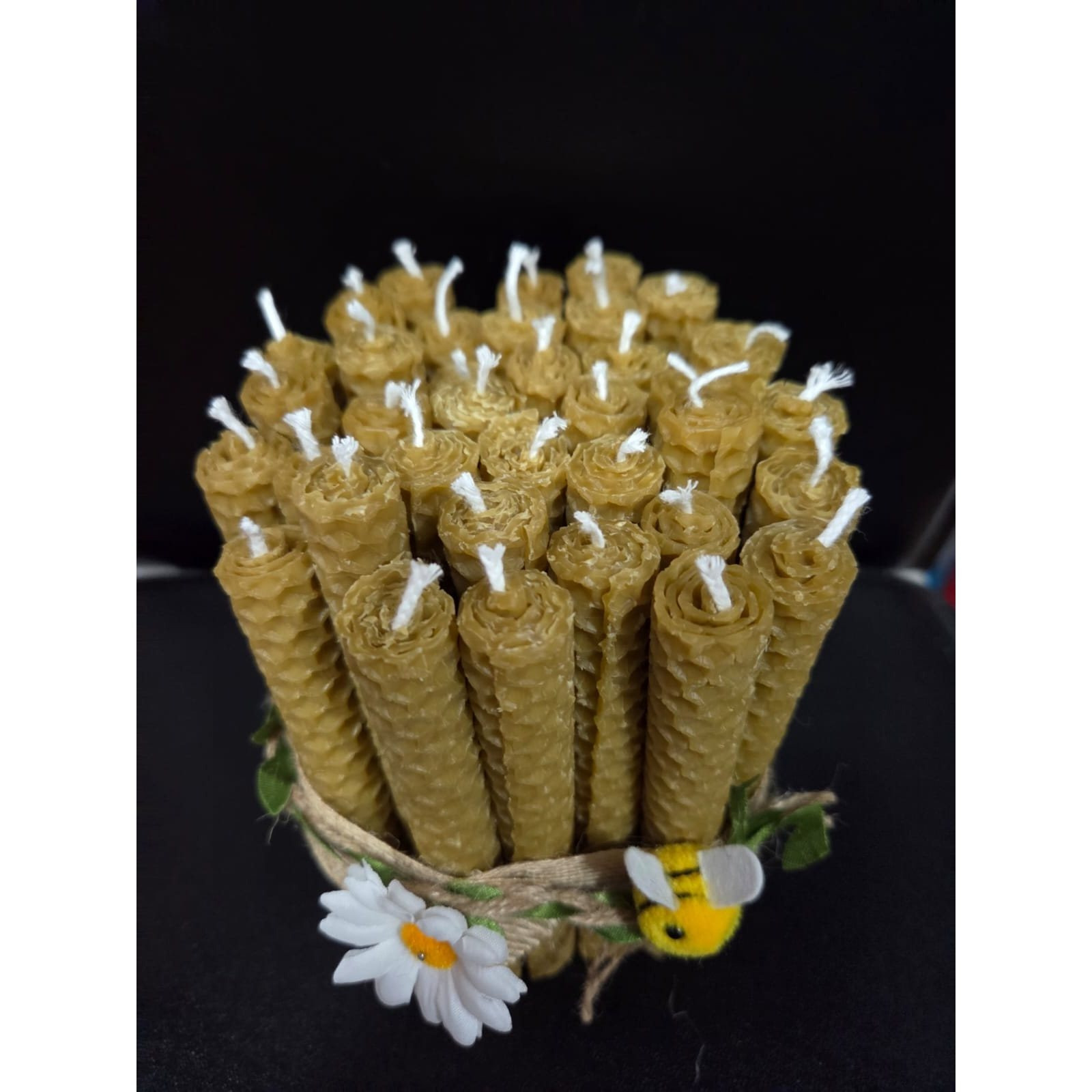 Honey Candles, 24-pack, Pure Beeswax With No Additives Or Chemicals, Cotton Wick