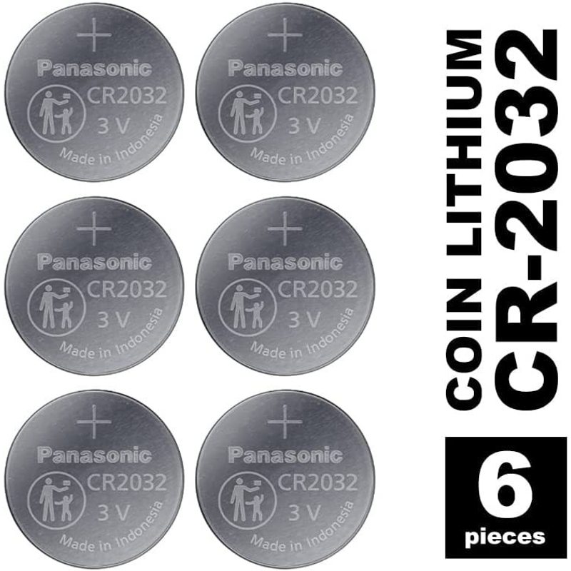 TEMU Panasonic CR2032 Lot de 6 Piles Bouton au Lithium 3 V 225 mAh