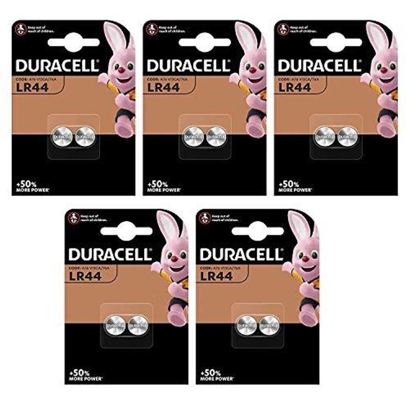 TEMU Duracell PX76A piles bouton alcalines LR44 A76 - 1.5v - Lot de 5x2 (10 piles)