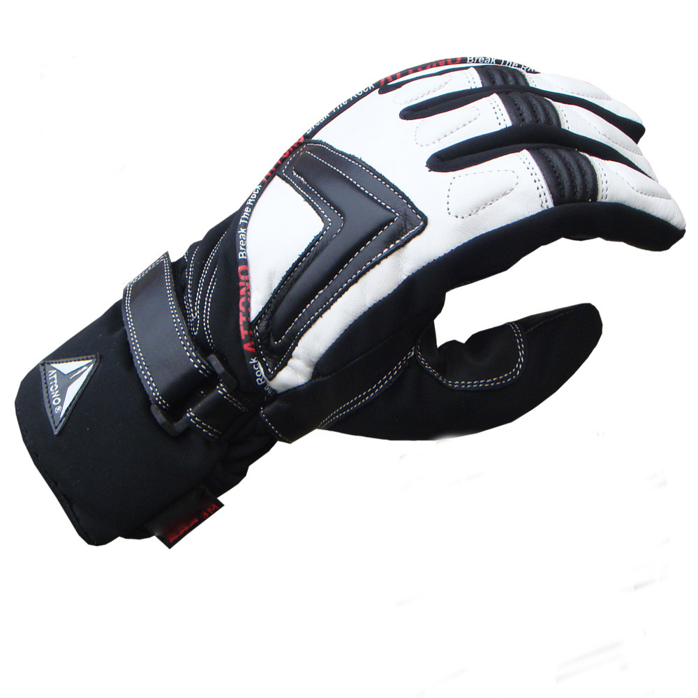 Image of Ski Gloves Ski Snowboard 3 In 1 Leather Gloves With Inner Gloves