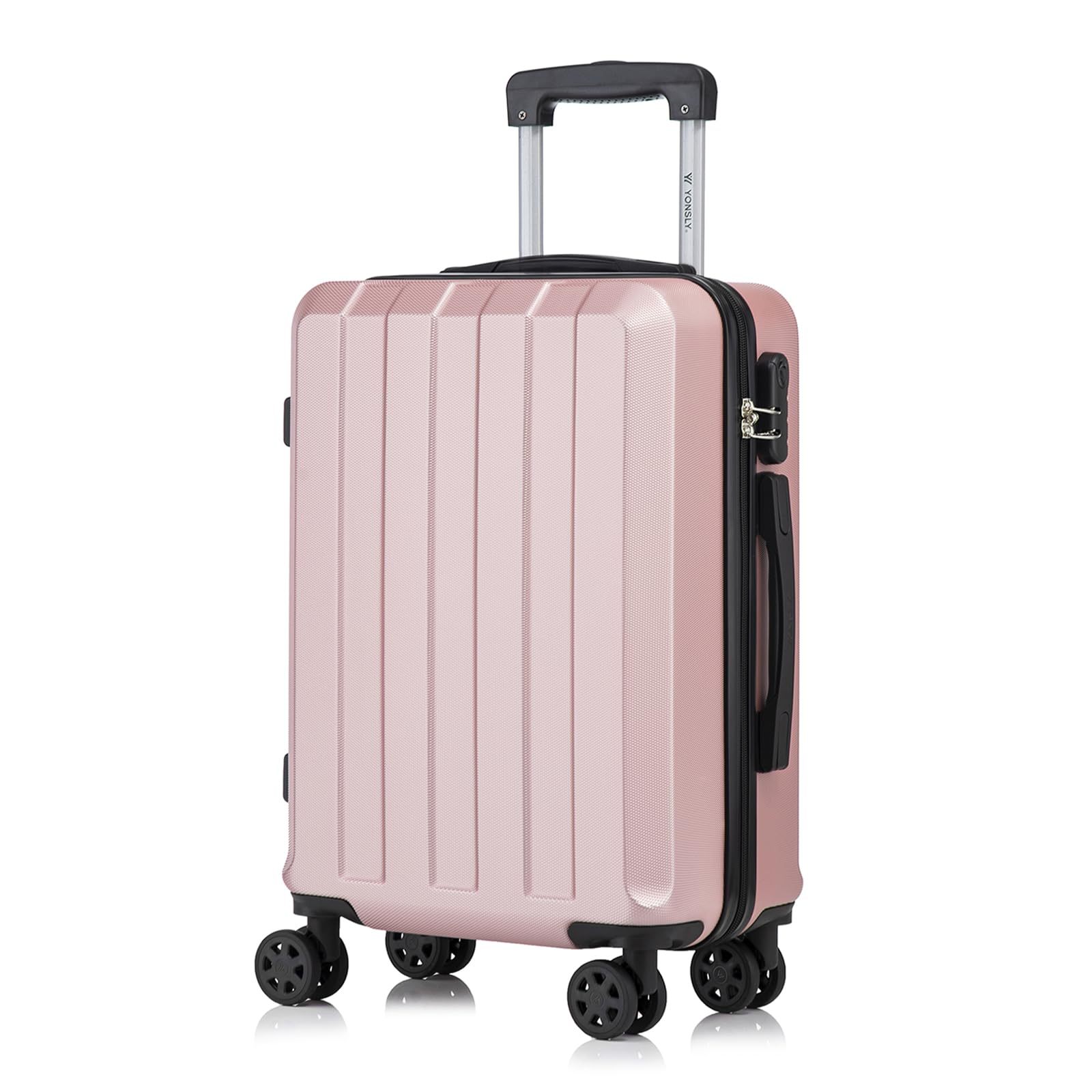 Trolley Suitcase, Travel Rolling Carry-on Hardshell Luggage With 4 Wheels 360°, Combination Lock, Handle