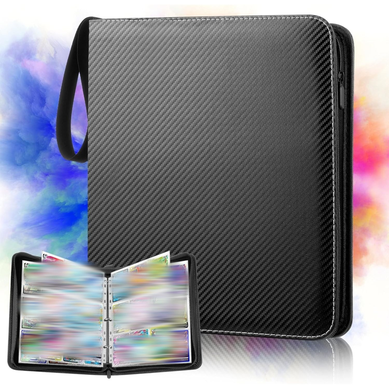E-shop Sammleralbum für Sammelkarten, 50 Seiten Sammelkartenhüllen für bis zu 900 Karten, Kartenordner für Sammelkarten, Kartenorganizer, Kartenhülle