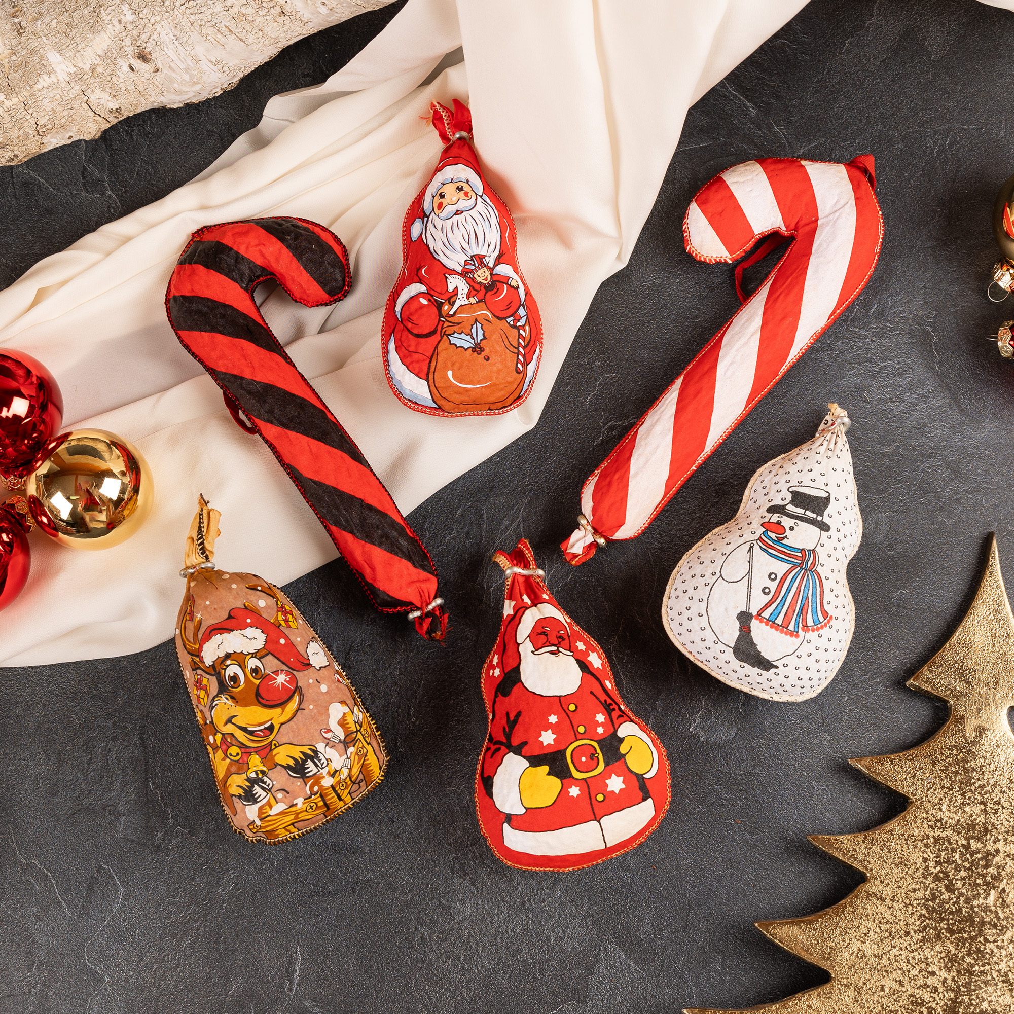 Image of Wurstbaron® Christmas Salami Set; 6-piece; Fun Sausage Gift For Men & Foodies; Santa, Reindeer & Snowman Edition