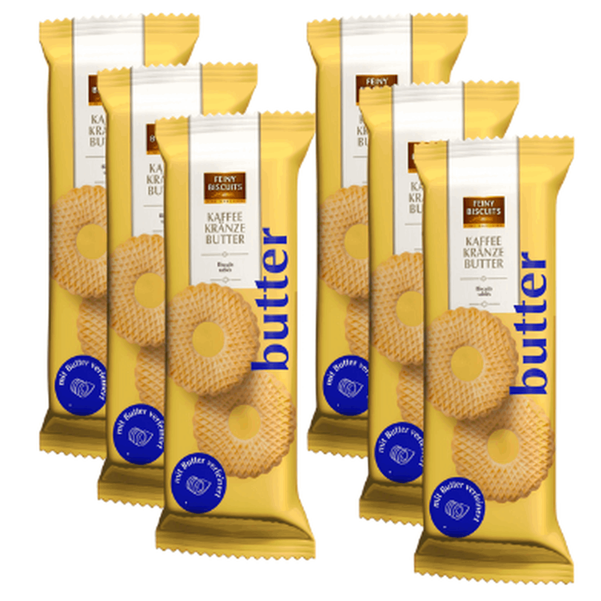 Delicate Biscuits Coffee Rings Butter | 6 X 150 G | Butter Pastry In Delicate Ring Shape | Crispy Refined With Butter