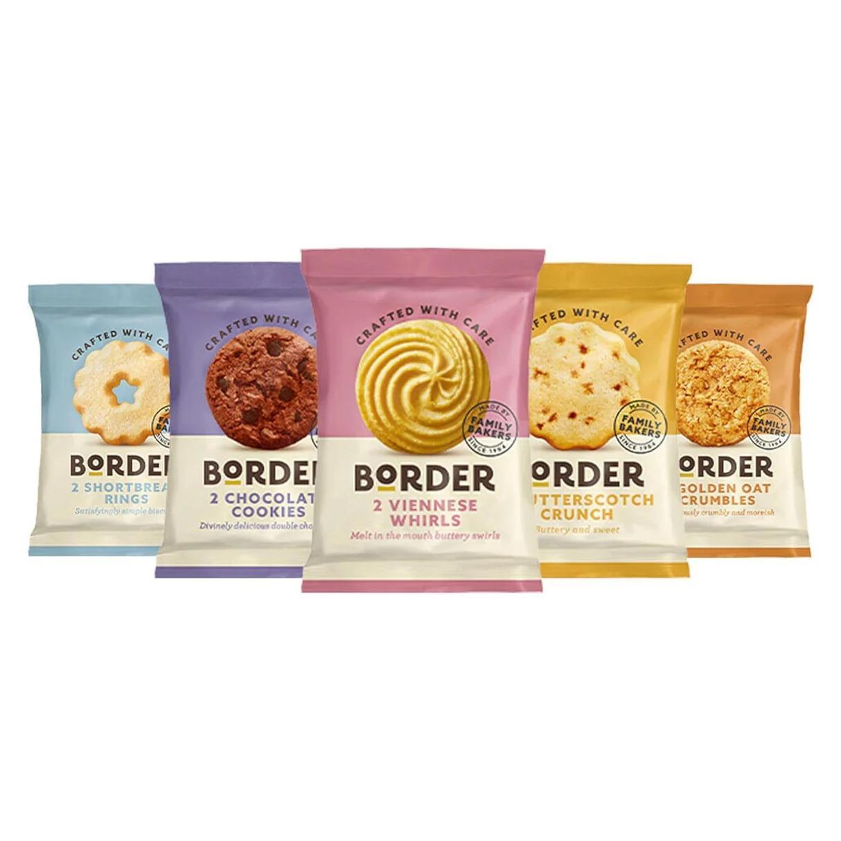 TEMU 15 Packs Border Biscuits Variety Bundle – 5 Assorted Luxury Flavours Individually Wrapped For Sharing, Gifting & Office Treats There Are 15