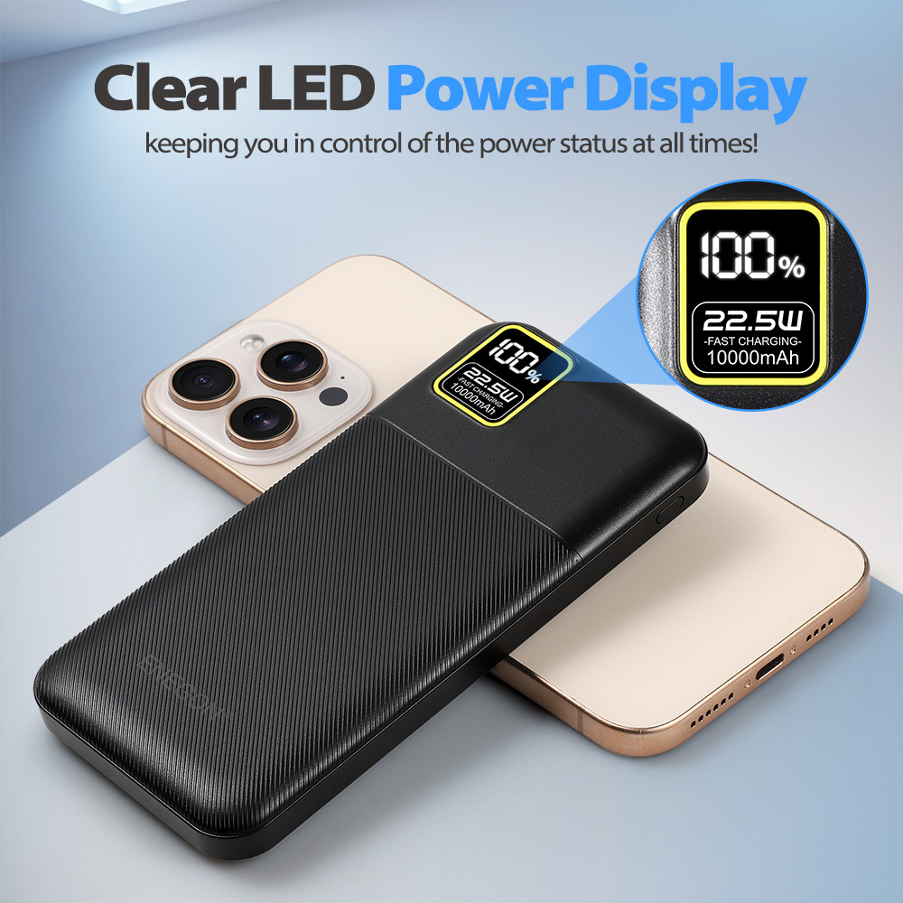   bater&iacute;a port&aacute;til de 10000mah con carga r&aacute;pida - 22.5w pd carga r&aacute;pida, pantalla led de bater&iacute;a + entrada usb-c/usb-a, bater&iacute;a externa ultra delgada para iphone 17/16/15/14,  , samsung, tabletas, emergencias de viaje y exteriores Detalles del producto 3
