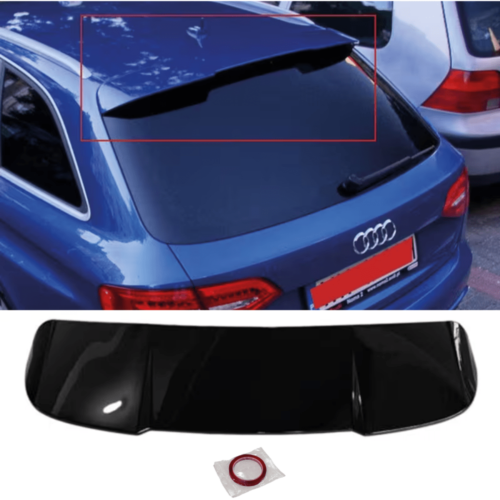 For A4 B8 2008–2015 Allroad Rear Roof Spoiler | Gloss Black Abs | & Exterior Styling