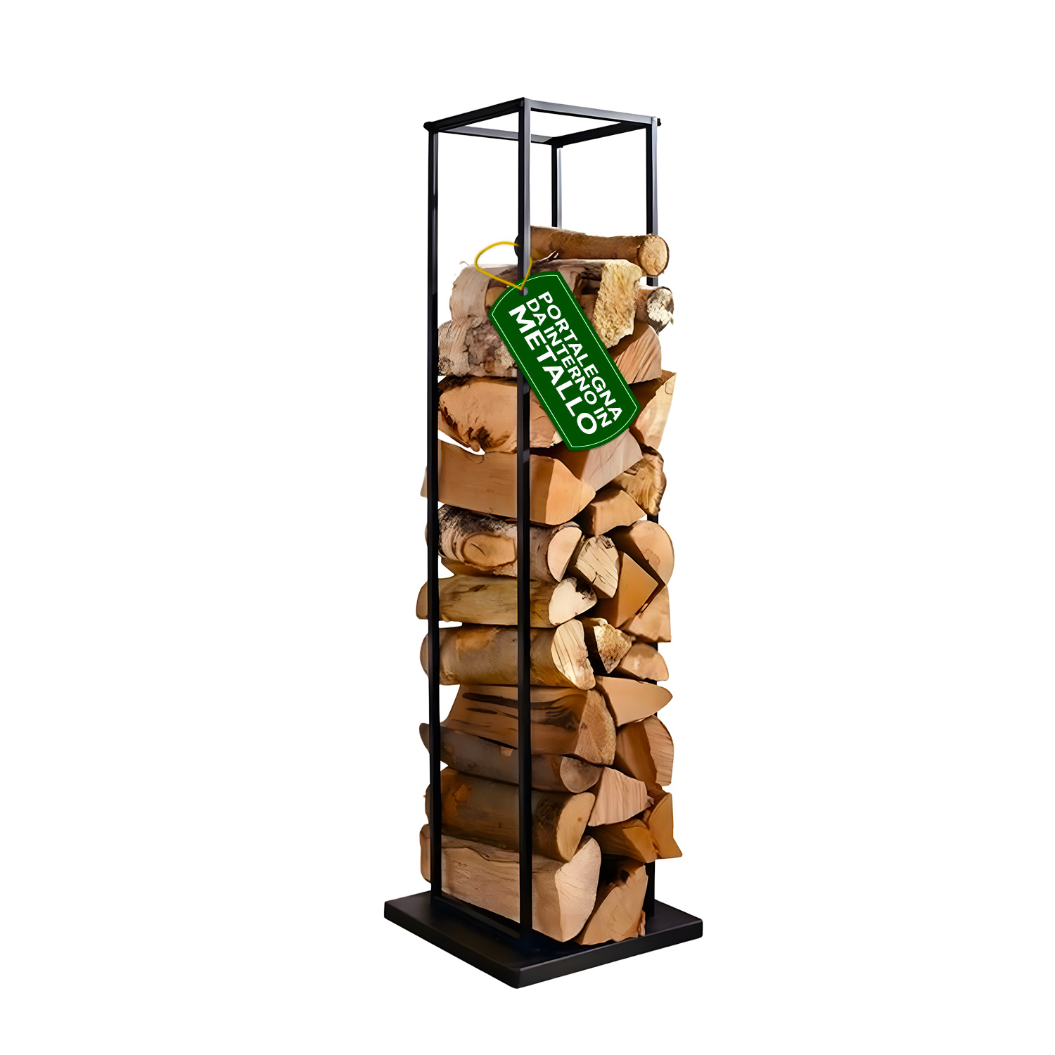 TEMU Scaffale Portalegna in Metallo �� Supporto Salvaspazio 33�33�115 cm