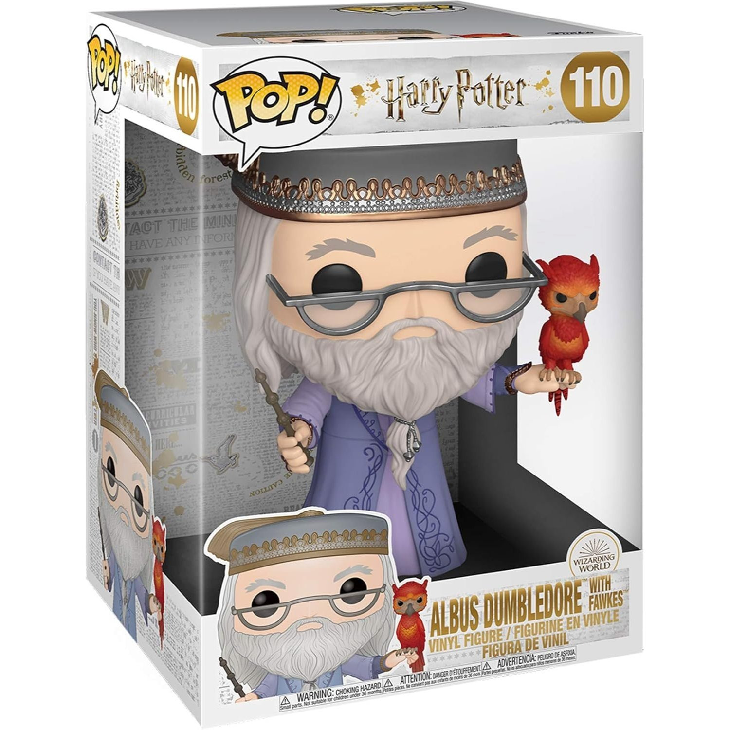 TEMU Funko Pop! HP: Haarry Potter - ( 25 cm ) Gigante- Dumbledore with Fawkes - Figura de Vinilo Coleccionable