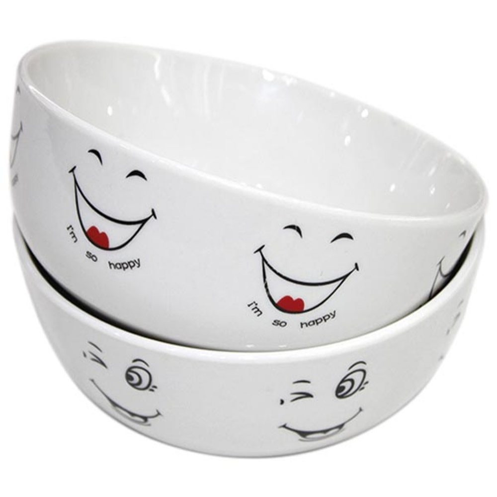 6-piece Ceramic Bowls With Face, Dessert Bowl, Snack Bowl, Serving Bowl