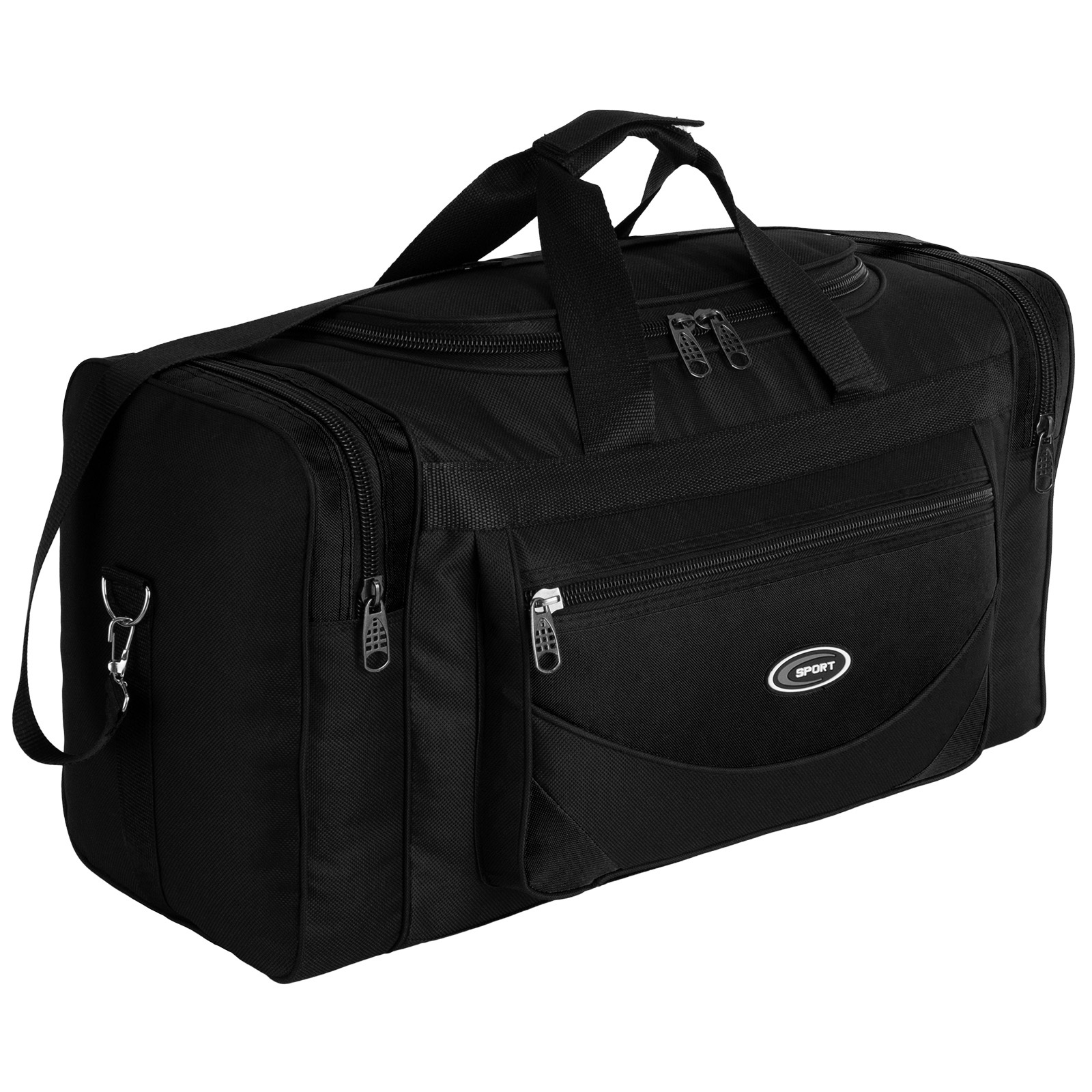 Image of 27l Sports Bag Sauna Bag Travel Bag Fitness Bag For Women Men Kids Black L 50 X W 20 X H 27 Cm