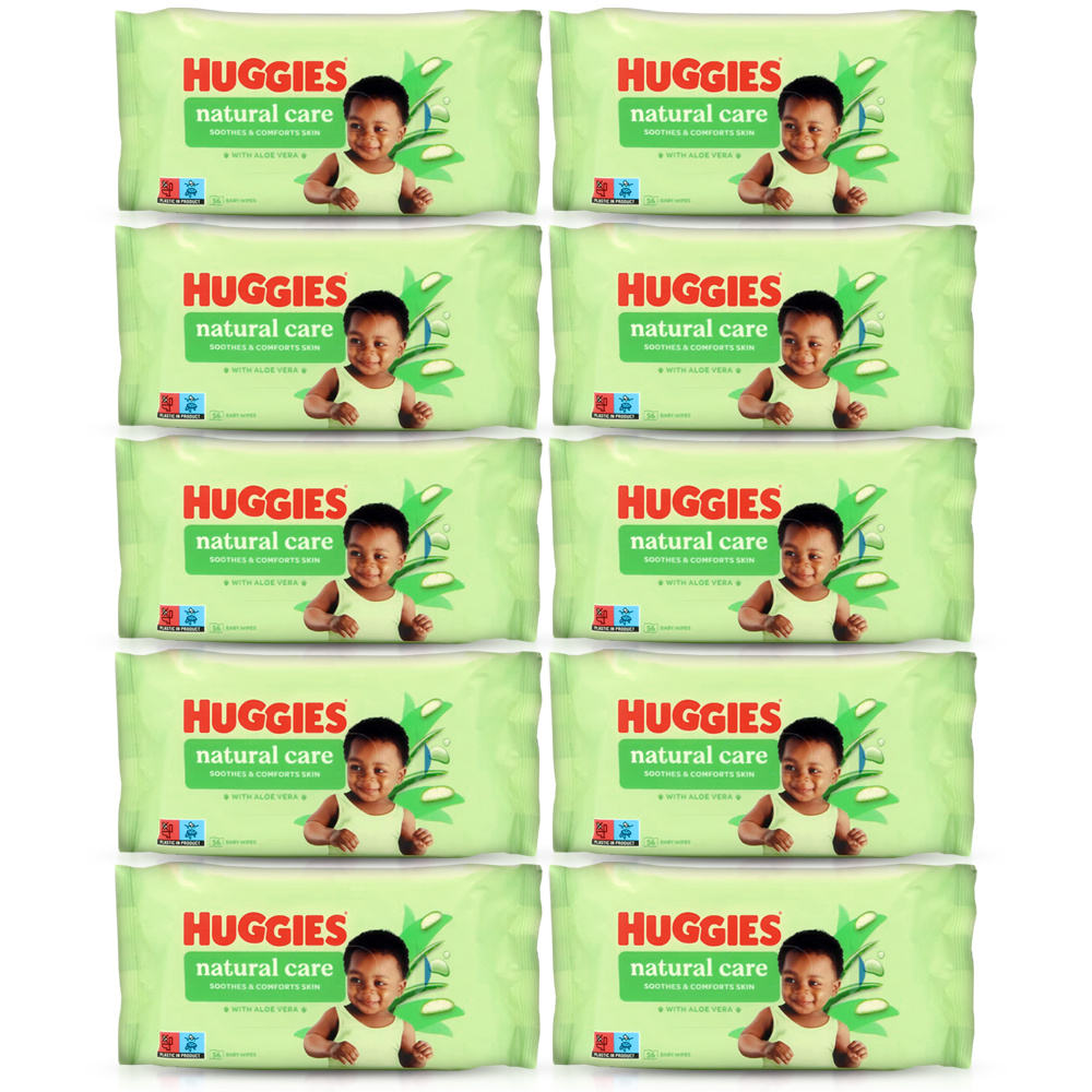 TEMU Natural Care 56 Baby Wipes - Pack Of 10