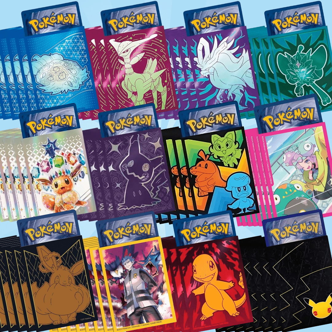 E-shop Elite-Trainer-Box Hüllen für Pokémon – 65 Stück | Zufällige Auswahl, Schutz für Sammelkarten