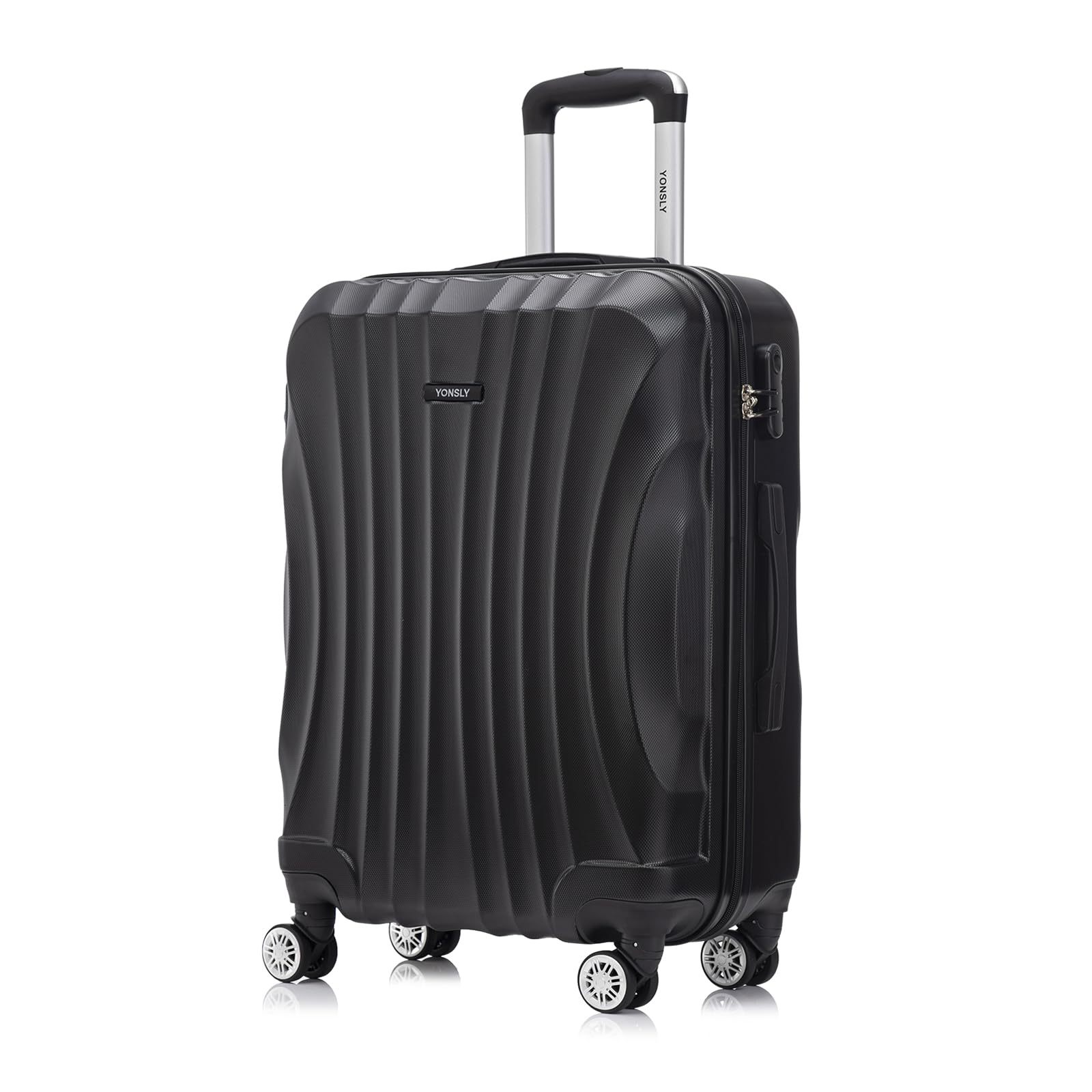 Image of Trolley Travel Case, Trolley Hand Luggage, Cabin Case, Suitcase, Hard Shell Travel Case With 4 Wheels 360°, Number Lock, Handle