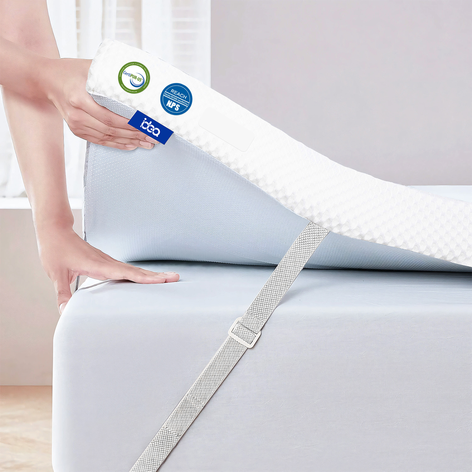 Topper 160x200cm, Gel Mattress Topper H3/h4 Made Of 7.5 Cm High Memory Made Of Bamboo Fibers, Comfortable Mattress Toppers 180x200 For Box Spring Bed And Uncomfortable Beds Sofa Bed