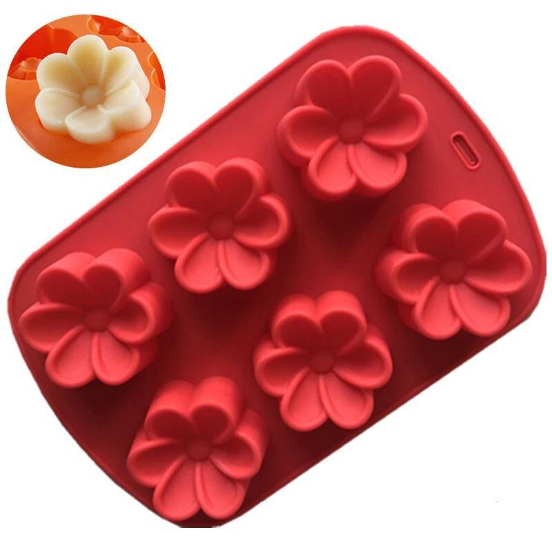 TEMU 1pc Silicone Chocolate Baking Soap Bath Mould Flower