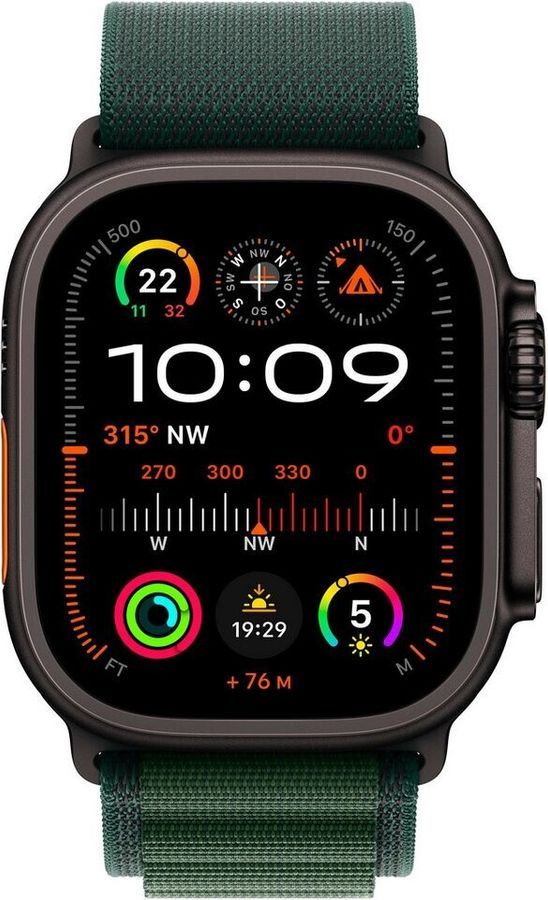 Apple Watch Ultra 2. Alpine Loop Medium Black Screen Technology: OLED, Display Resolution: 410 X 502 Pixels, Touchscreen. Flash Memory: 64 GB. GPS Installed Operating System: Watchos 11