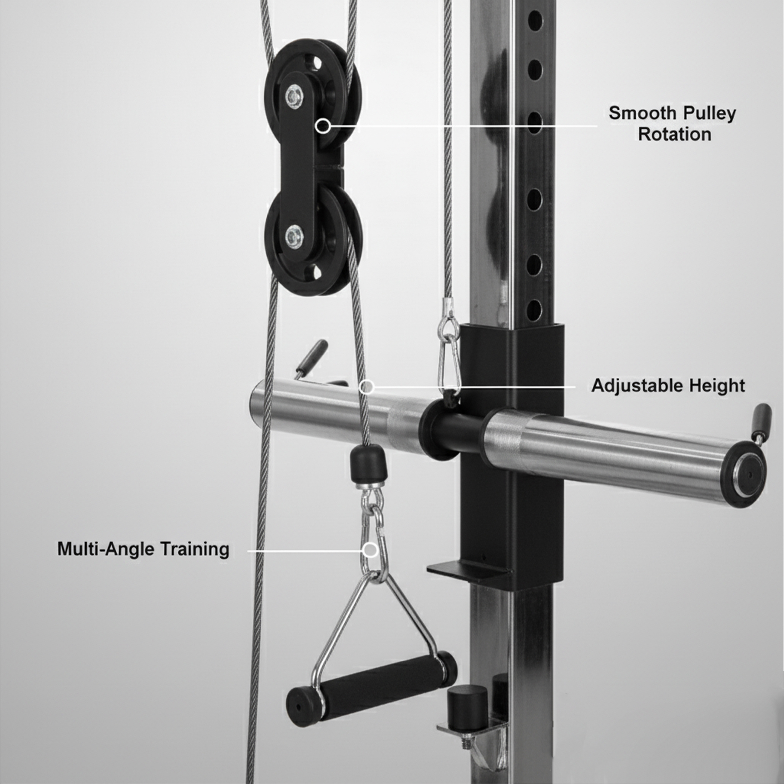 3-in-1 Smith Machine with 90kg Cast Iron Weight Plates