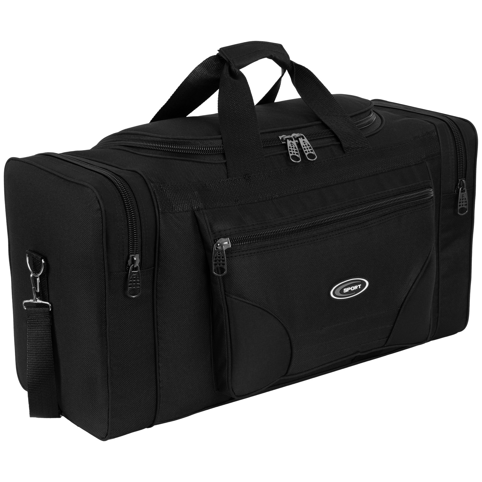 Image of 45l Sports Bag Sauna Bag Travel Bag Fitness Bag For Women Men Kids Black L 60 X W 24 X H 31 Cm