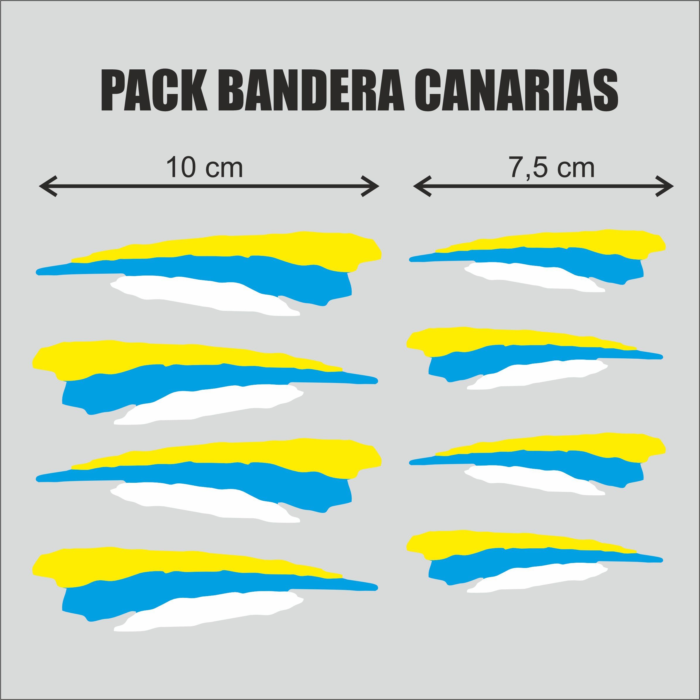 TEMU Pack 8 Adhesivos de Canarias