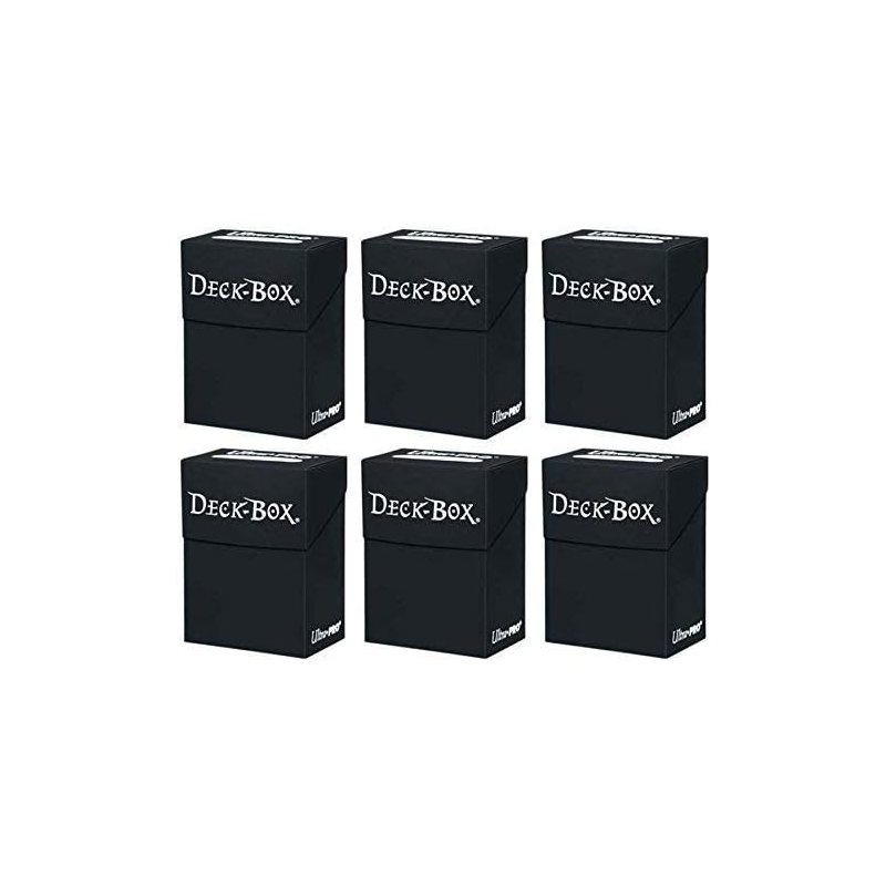 TEMU 6x Boîte à Cartes Ultra Pro – Noire, pour Collectionner, Échanger et , Couvercle à