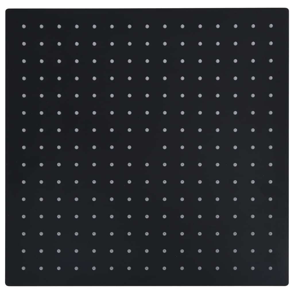 Vidaxl Rain Shower Anti-limescale Nozzles Shower Head Rain Shower Head Wall Ceiling Stainless Steel 40x40cm Square Black