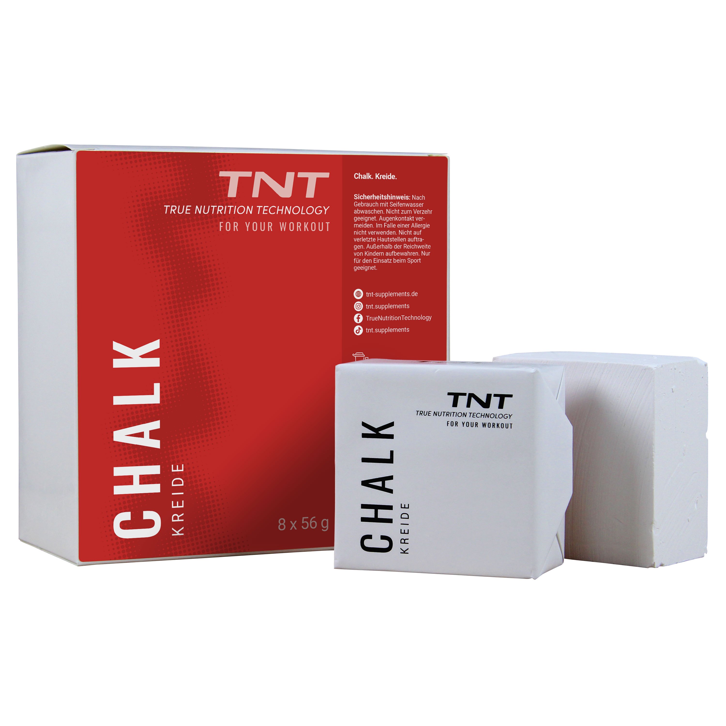 Image of Chalk Block (8x56g) - High-purity Magnesium . For Strength Training, Crossfit, Gymnastics, And Other Sports
