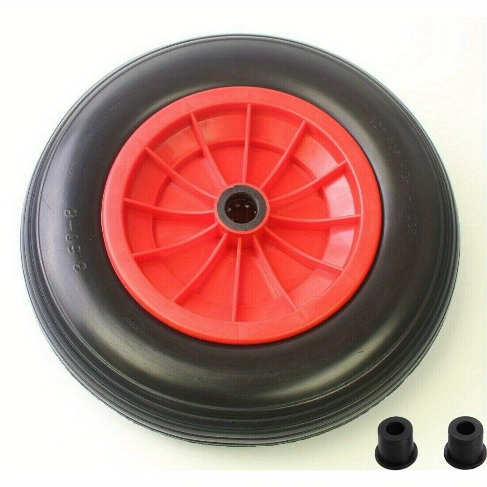 3.5 8 Pu Puncture-proof Full Wheel 14-inch Trolley Wheel Replacement Tire For Garden Trolley